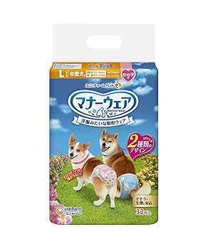 いぬ用マナーウェア　男女共用　SSSサイズ　32袋セット マナーウェア 長時間快適オムツ 男女共用SSS 犬用 おむつ ( 36枚